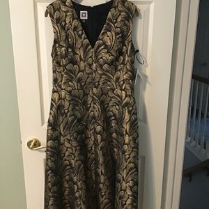 Anne Kline gold lame dress size 12